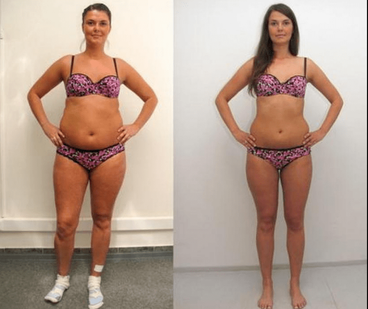 A girl who lost 6 kg on a 7-day diet with buckwheat