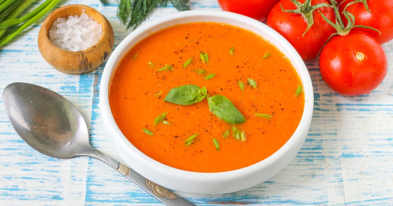 tomato puree soup in a favorite diet
